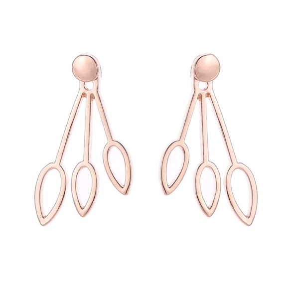**JACOBELLA* Simple Rose Gold Fashion Earrings - Picture 1 of 4